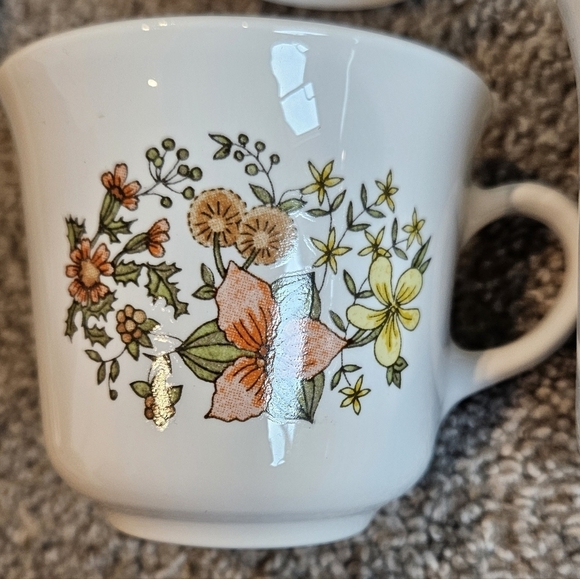 Set of 6 Vintage Corelle Indian Summer floral coffee cups - Picture 2 of 5